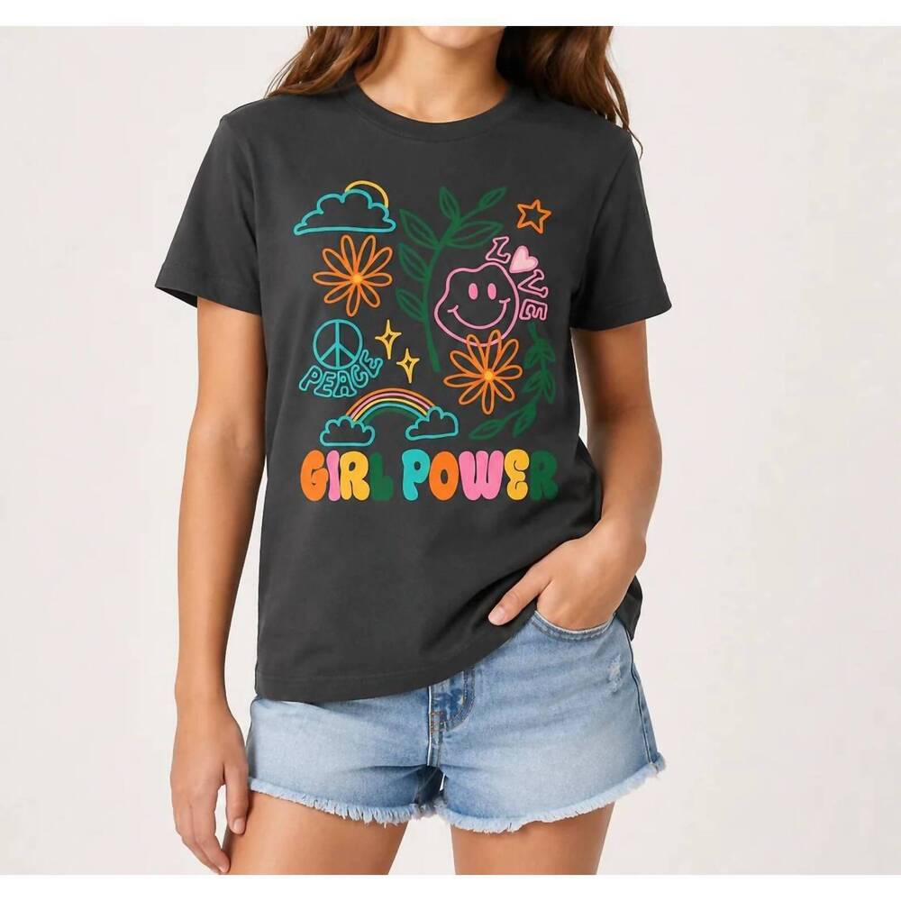 NEW PRINCE PETER COLLECTION girl's girl power tee in black